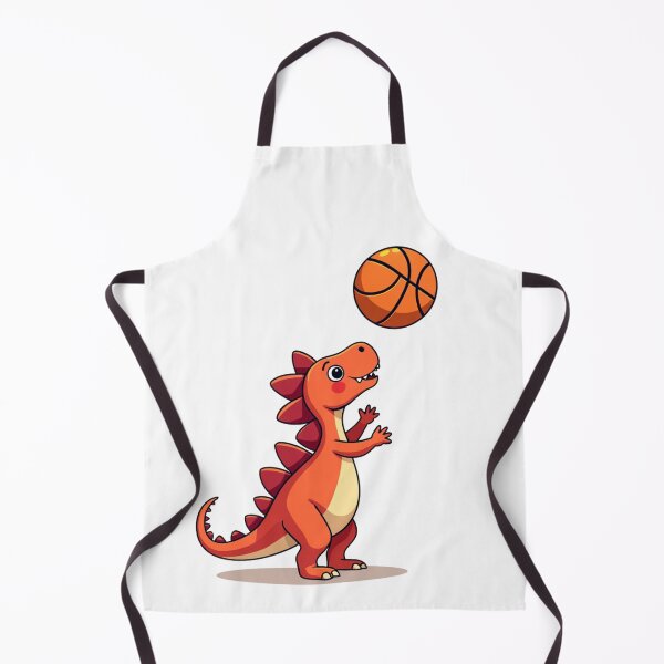 Item preview, Red Dinosaur Playing Basketball designed and sold by Prints by Mat.
