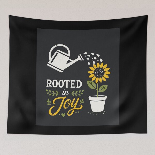 Item preview, Rooted in Joy Sunflower Gardening Quote designed and sold by HALYNA070824.