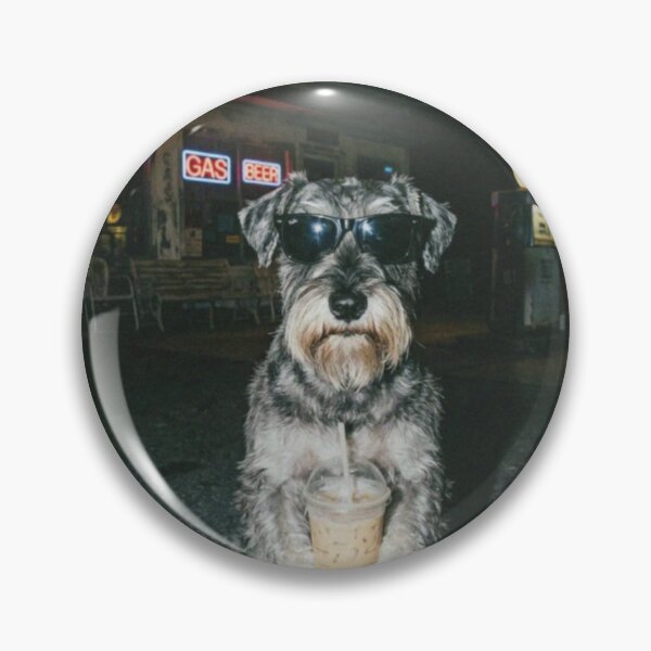 Item preview, Funny Schnauzer Drinking Iced Coffee Office Meme For Dog Lovers designed and sold by PatelCarol.