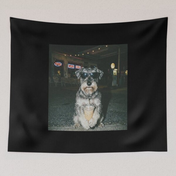 Item preview, Funny Schnauzer Drinking Iced Coffee Office Meme For Dog Lovers designed and sold by PatelCarol.