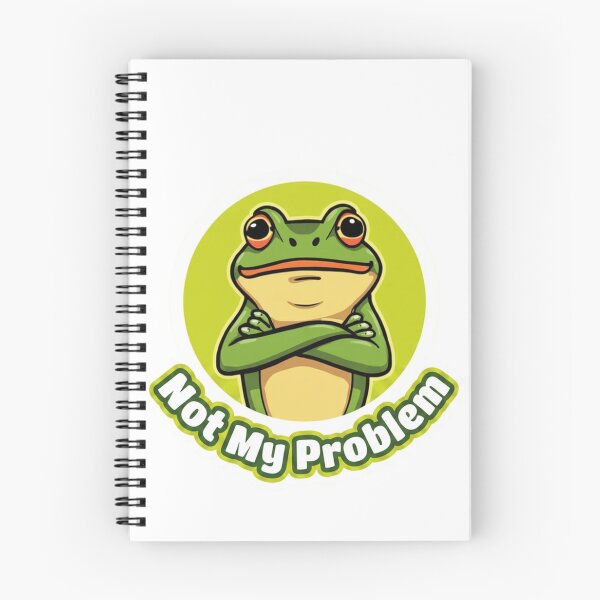 Item preview, Not My Problem Frog Sticker - Funny Gen Z Unbothered Meme designed and sold by ISOmetricStudio.