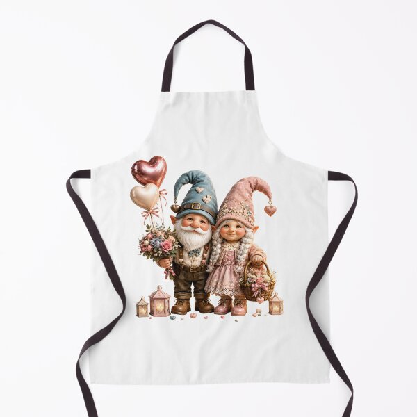 Item preview, Whimsical Valentine Gnome Couple with Heart Balloons and Flowers Cute Romantic Illustration designed and sold by Celebrate & Sparkle.