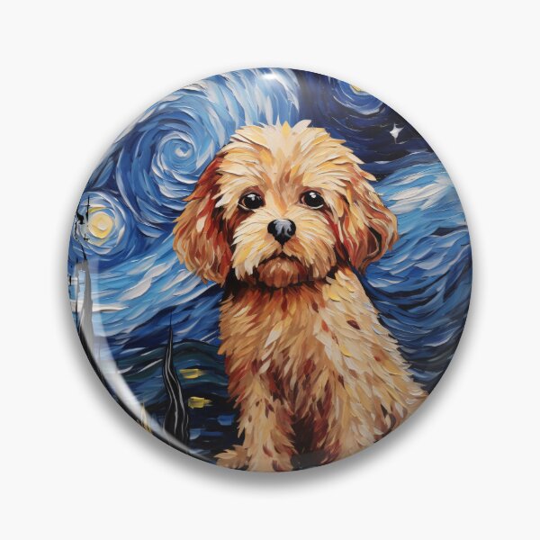 Item preview, Funny Cavapoo Starry Night Illustration Mom Dad Kids designed and sold by rafaeltto.