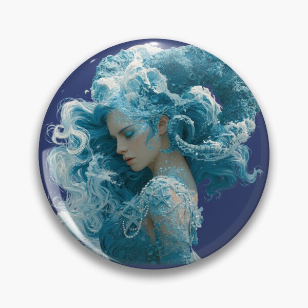 Item preview, Ocean Goddess of the Coral Reef designed and sold by MythicMood.