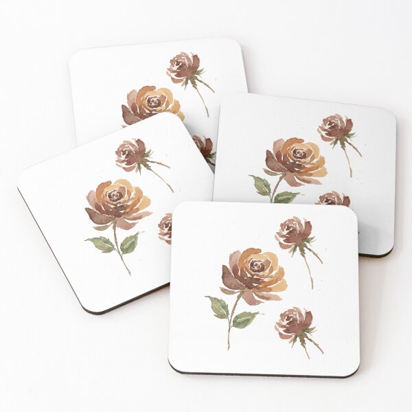 Item preview, Minimalist Autumn Roses Watercolor designed and sold by wissal.studio.