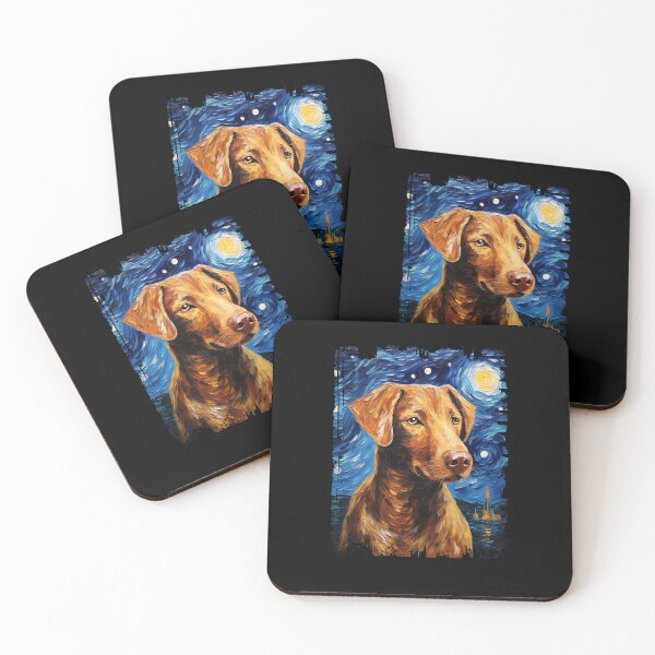 Item preview, Funny Chesapeake Bay Retriever Starry Night Illustration Mom Dad Kids designed and sold by rafaeltto.