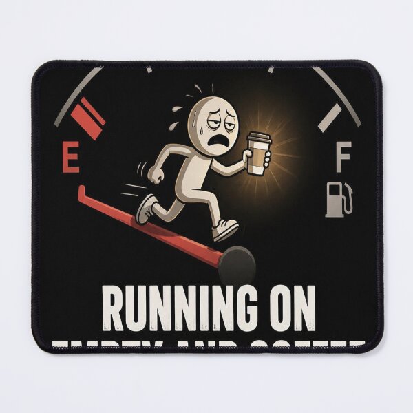 Item preview, Running On Empty And Coffee Funny T-Shirt – Coffee Lover Humor Gift designed and sold by SunnyDesign82.