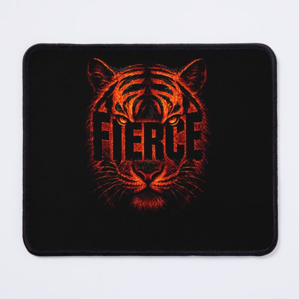 Item preview, FIERCE — Fire Lava Tiger Face Bold Graphic T-Shirt & Art Print | Wild Animal Design designed and sold by AbderraimArt.
