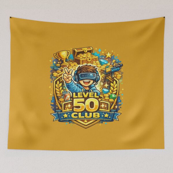 Item preview, Level 50 Club Rec Room Gamer Sticker | VR Gaming Virtual Reality Paintball & Dodgeball Player Badge designed and sold by mocci10.