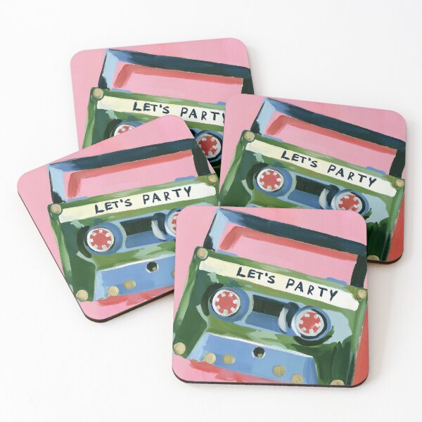 Item preview, Let's Party Retro Cassette Tape Design designed and sold by sheprint.