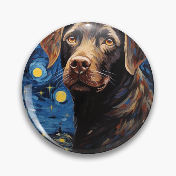Item preview, Funny Chocolate Labrador Starry Night Illustration Mom Dad Kids designed and sold by rafaeltto.