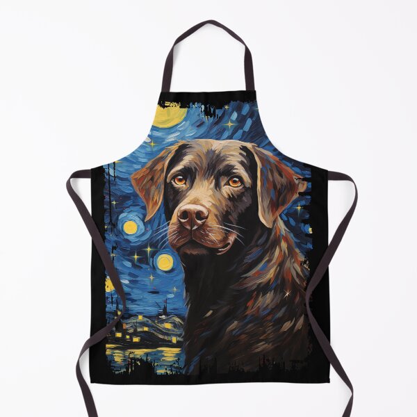Item preview, Funny Chocolate Labrador Starry Night Illustration Mom Dad Kids designed and sold by rafaeltto.