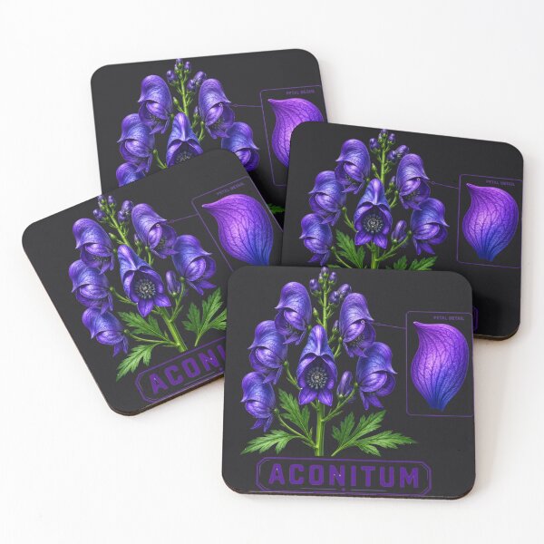 Item preview, Vibrant Dark Botanical Wolfsbane Anatomy designed and sold by MarVan-Prints.
