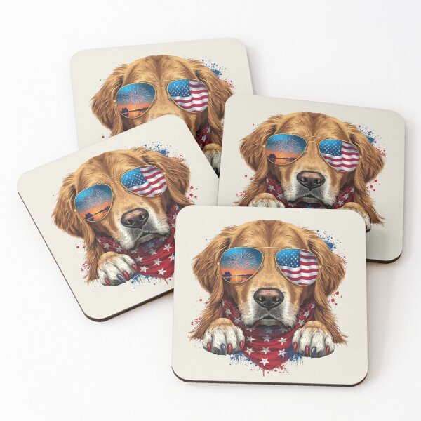 Item preview, PATRIOTIC GOLDEN RETRIEVER designed and sold by BKDIGITALSHOP.