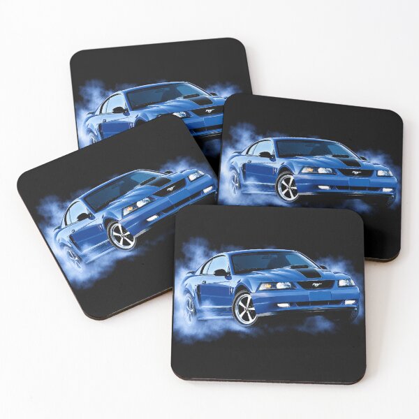Item preview, 2003 Ford Mustang Mach 1 – Azure Blue New Edge Muscle Car Art designed and sold by Stinky Lincy's Apparel Company.