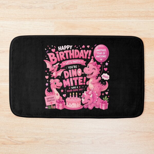 Item preview, Pink Dino-Mite Birthday Girl Dinosaur Party Cute Princess Dino Birthday T-Shirt designed and sold by Celebrate & Sparkle.