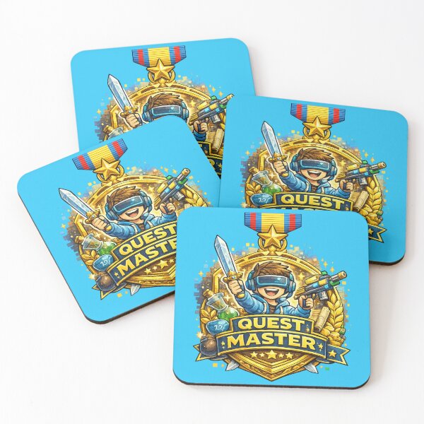 Item preview, Quest Master Rec Room Gamer Badge | VR Gaming Virtual Reality Paintball & Dodgeball Champion Sticker designed and sold by mocci10.