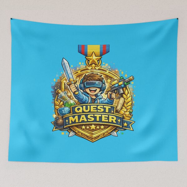 Item preview, Quest Master Rec Room Gamer Badge | VR Gaming Virtual Reality Paintball & Dodgeball Champion Sticker designed and sold by mocci10.