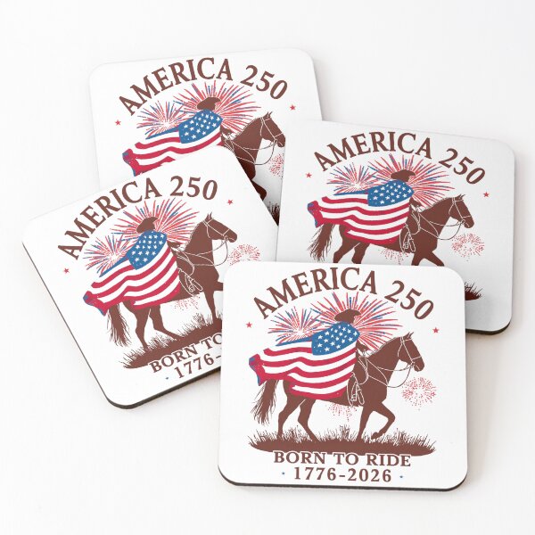 Item preview, America 250 Born to Ride – Patriotic Western Cowboy 4th of July designed and sold by BoldPowStudio.
