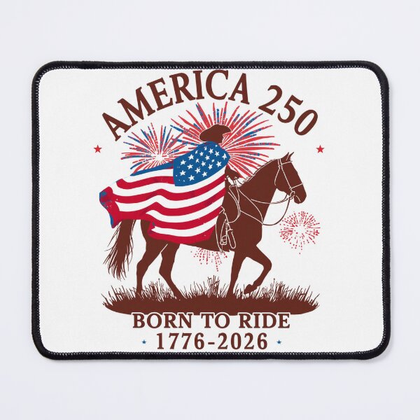 Item preview, America 250 Born to Ride – Patriotic Western Cowboy 4th of July designed and sold by BoldPowStudio.