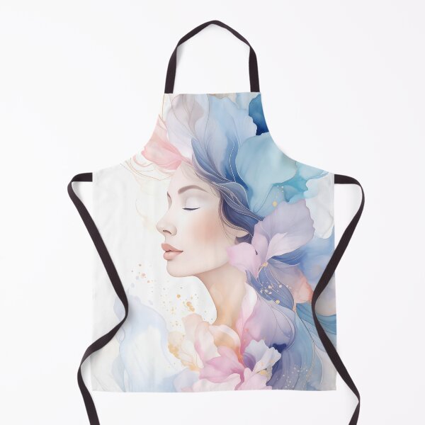 Item preview, Ethereal Watercolor Woman Floral Flow designed and sold by ToxicInkArt.
