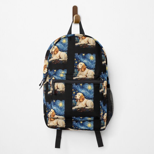 Item preview, Funny Clumber Spaniel Starry Night Illustration Mom Dad Kids designed and sold by rafaeltto.