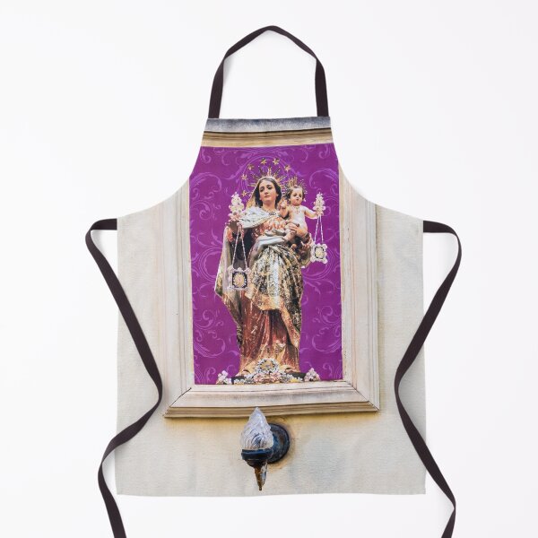 Item preview, Framed Virgin Mary Madonna And Child Statue On Wall With Decorative Lamp designed and sold by Nmallia.