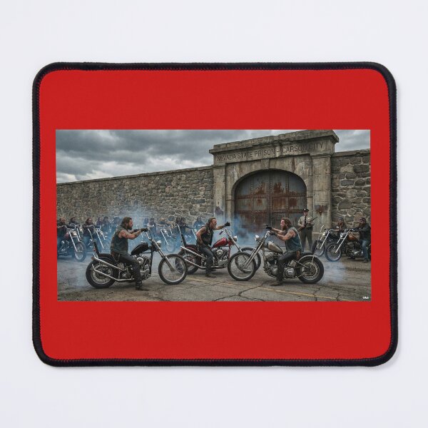 Item preview, BIKERS AWAIT THE RELEASE OF A MEMBER CARSON PRISON NEVADA 60S designed and sold by VERYOLDROAD BY AXTON BROWNING .