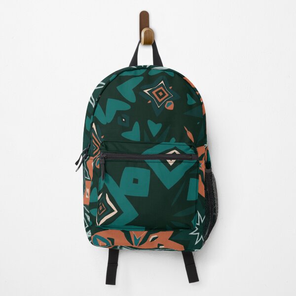 Item preview, Mystic Geometry Pattern — Retro Green & Orange Design designed and sold by ArtByBoya.