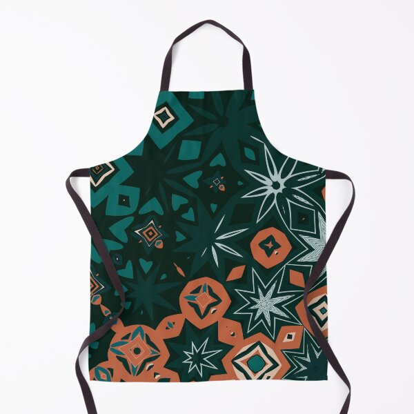 Item preview, Mystic Geometry Pattern — Retro Green & Orange Design designed and sold by ArtByBoya.