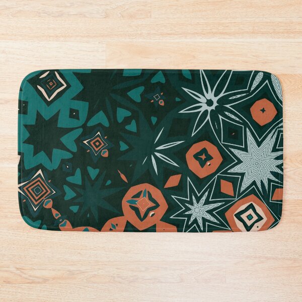 Item preview, Mystic Geometry Pattern — Retro Green & Orange Design designed and sold by ArtByBoya.