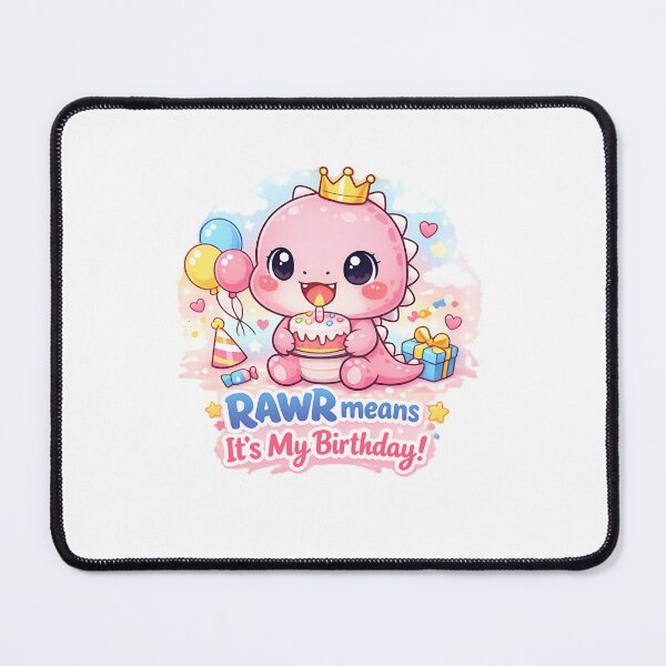 Item preview, Cute Pink Dinosaur Birthday Shirt Funny Kawaii Dino Party Design designed and sold by Celebrate & Sparkle.