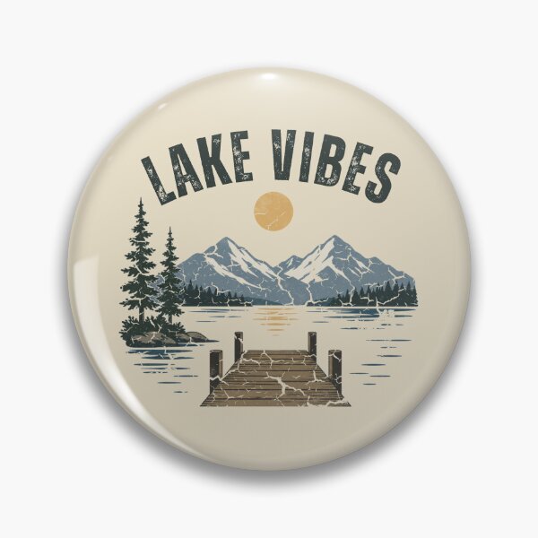 Item preview, Lake Vibes Retro Grunge Mountain Forest Lake Sunset Vintage Outdoor Gift  designed and sold by Artycom.