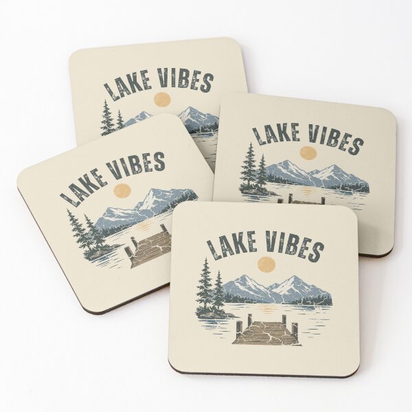 Item preview, Lake Vibes Retro Grunge Mountain Forest Lake Sunset Vintage Outdoor Gift  designed and sold by Artycom.