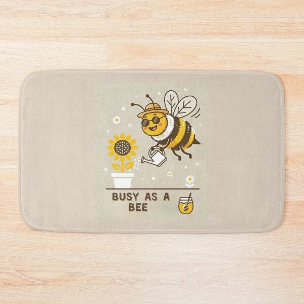 Item preview, Busy As A Bee Cute Gardening Sunflower Illustration designed and sold by HALYNA070824.