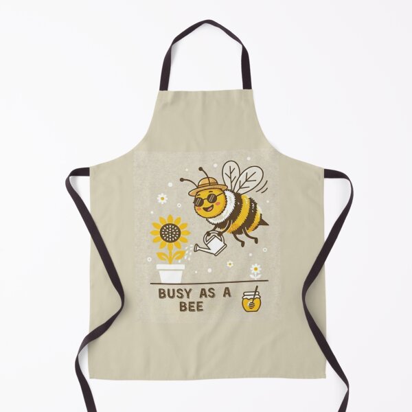 Item preview, Busy As A Bee Cute Gardening Sunflower Illustration designed and sold by HALYNA070824.