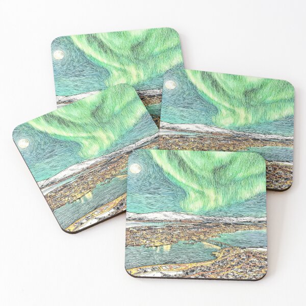Item preview, Northern Lights (Aurora Borealis) over Tromsø designed and sold by sid1802.