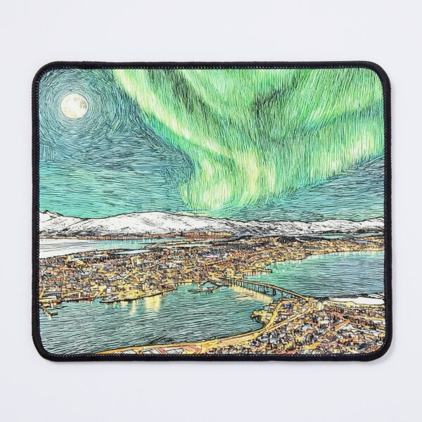Item preview, Northern Lights (Aurora Borealis) over Tromsø designed and sold by sid1802.