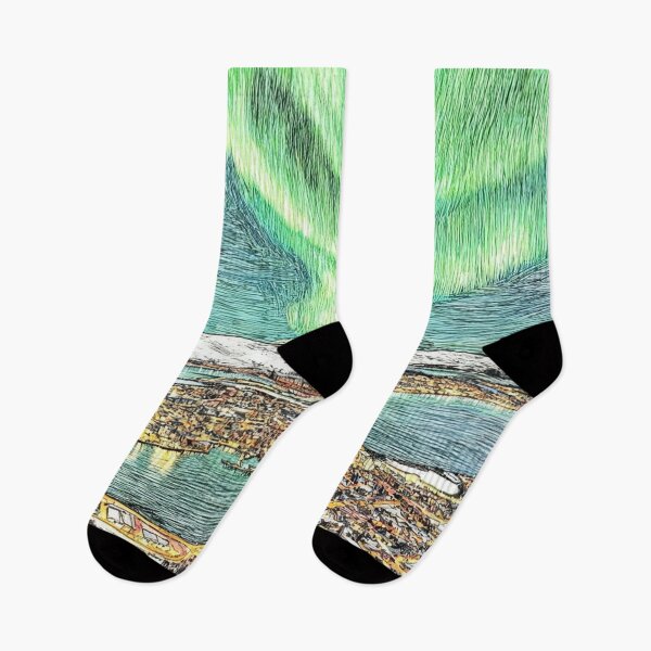 Item preview, Northern Lights (Aurora Borealis) over Tromsø designed and sold by sid1802.