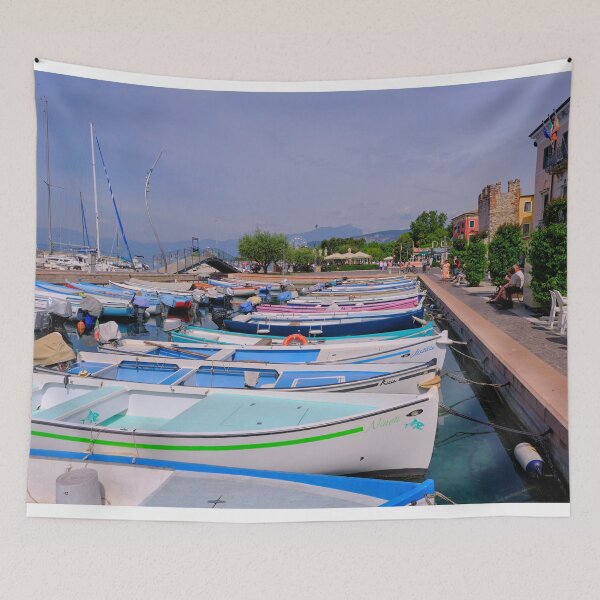 Item preview, Colourful Boats at Bardolino Marina on Lake Garda designed and sold by Violaman.