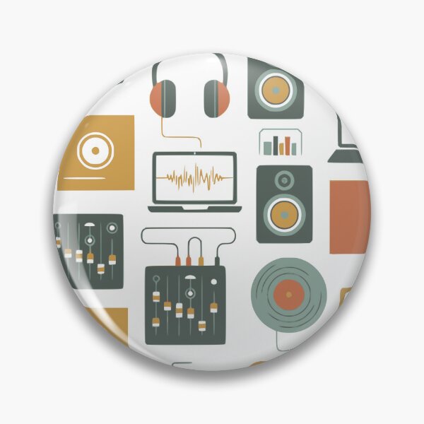 Item preview, Retro Audio Studio and Music Production Seamless Pattern designed and sold by Nikola Dio.