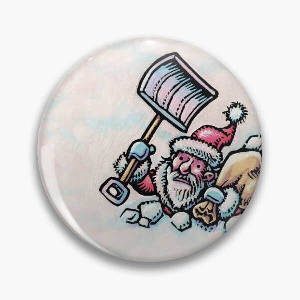 Item preview, santa with shovel digging his way through deep snow designed and sold by LisaHaney.