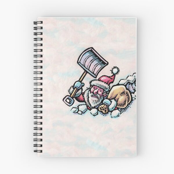 Item preview, santa with shovel digging his way through deep snow designed and sold by LisaHaney.