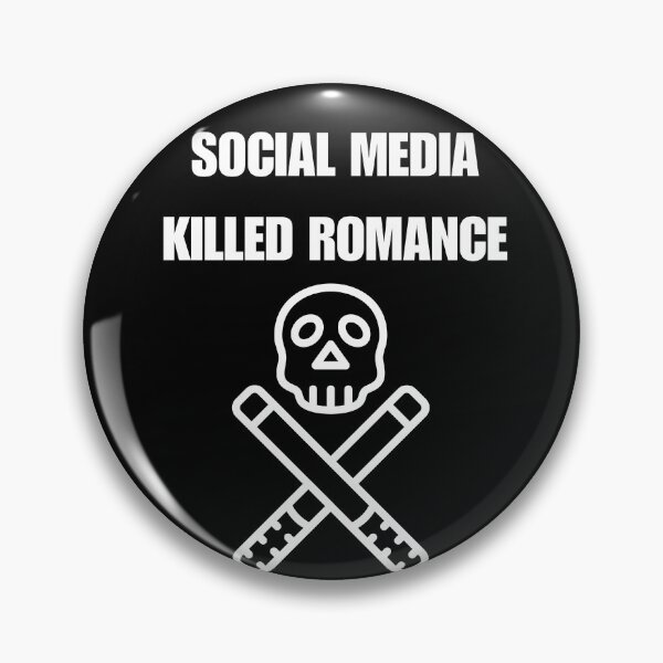Item preview, Social Media Killed Romance – Ironic Modern Love Quote - White designed and sold by BoldPowStudio.