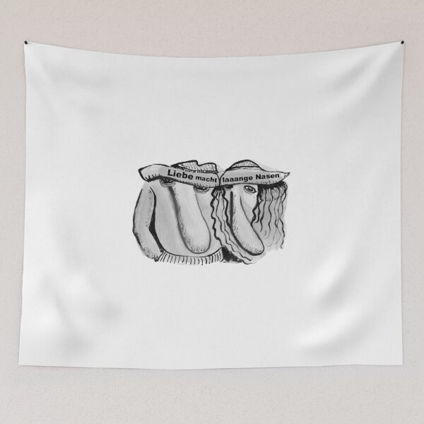 Item preview, A couple with the text: LOVE MAKES LONG NOSES designed and sold by ZoffArt-Shop.