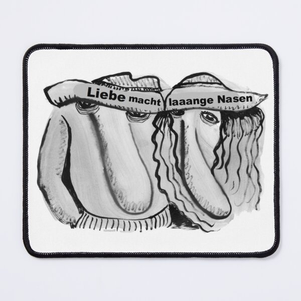 Item preview, A couple with the text: LOVE MAKES LONG NOSES designed and sold by ZoffArt-Shop.