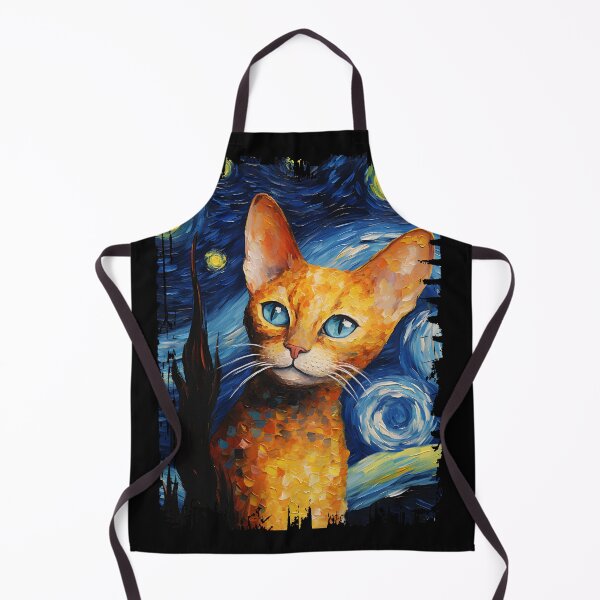 Item preview, Funny Cornish Rex Cat Starry Night Illustration Mom Dad Kids designed and sold by rafaeltto.