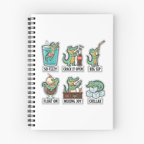 Item preview, Vintage Gator Drink Sticker Pack - Retro Soda & Fizzy Puns designed and sold by SimpleP.