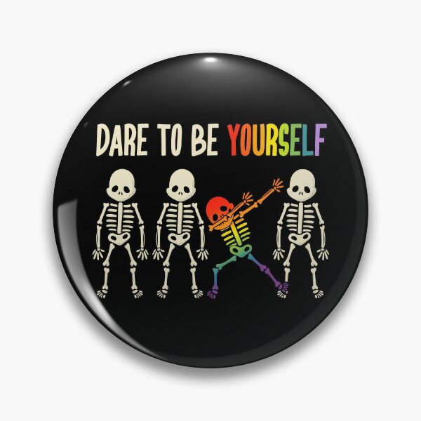 Item preview, Dare To Be Yourself Rainbow Dabbing Skeleton designed and sold by Vermanartist.