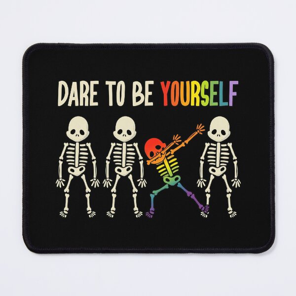 Item preview, Dare To Be Yourself Rainbow Dabbing Skeleton designed and sold by Vermanartist.